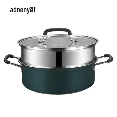 Adneny 28cm Stainless Steel 2-Layer Steamer Pot & Hot Pot