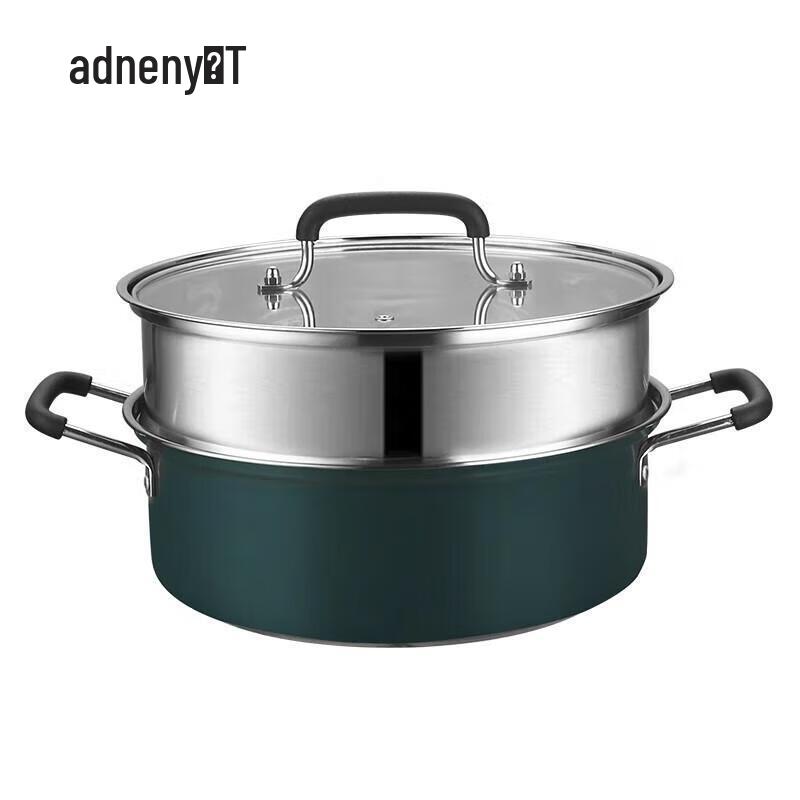 Adneny 28cm Stainless Steel 2-Layer Steamer Pot & Hot Pot