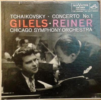 LP Record EMIL GILELS, FRITZ REINER, CHICAGO  - Tchaikovsky Concerto No. 1 LM1969 RCA Victor Red  1955 US Classical Used