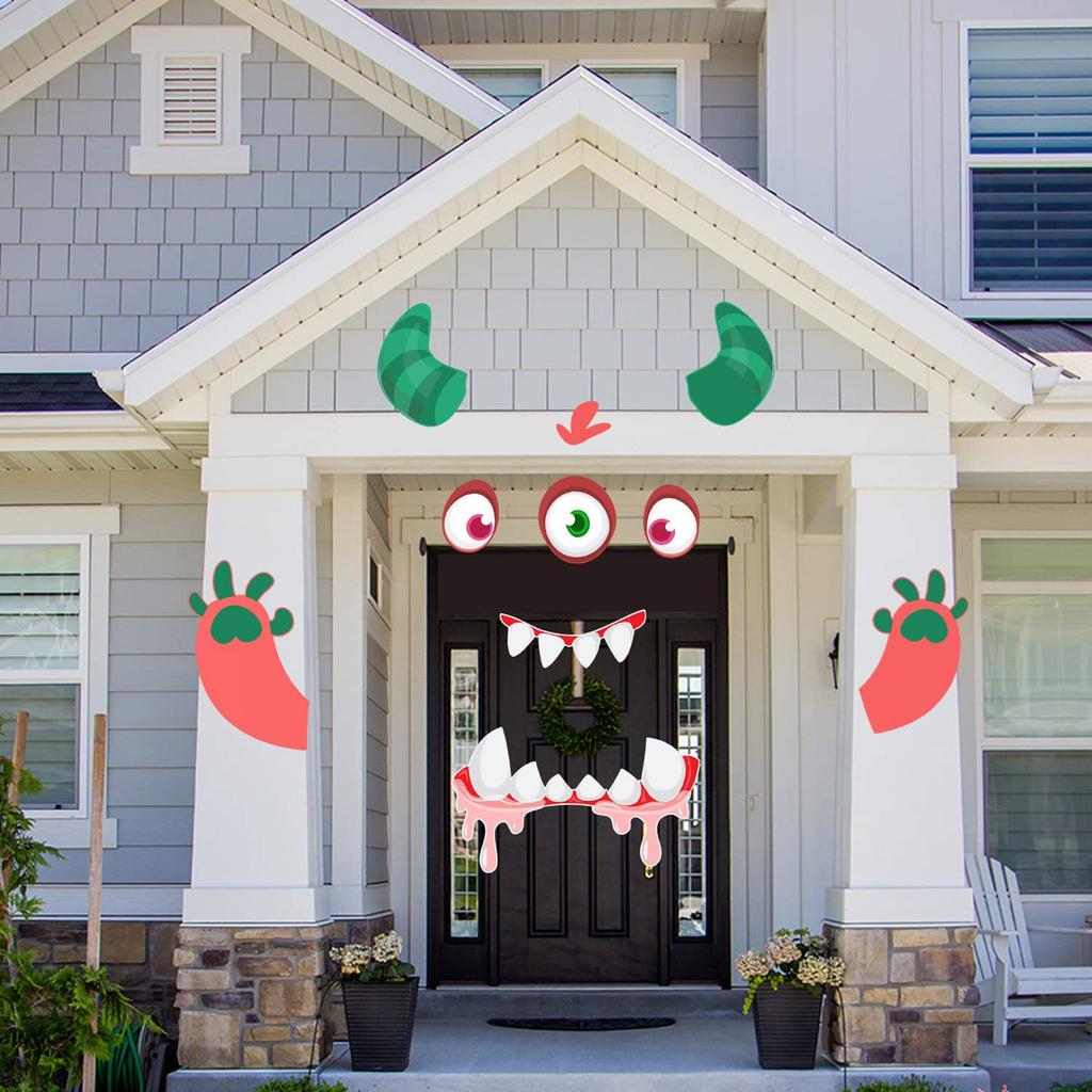 Trunk Car Decorations Kit, Face Halloween Decor For Car SUV Garage Door Entryway Archway Halloween Decor Outdoor