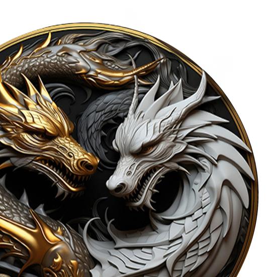 Yousheng 3D Dragon Bathroom Rug Absorbent Floor Mat with Anti-Slip Backing Realistic Dragon Decorative Rug for Bedroom Living Room Playroom