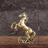 Bronze Horse Desktop Decoration Living Room Tea Table Sculpture Metal Craft Home Decorations Chinese Zodiac Horse Statue
