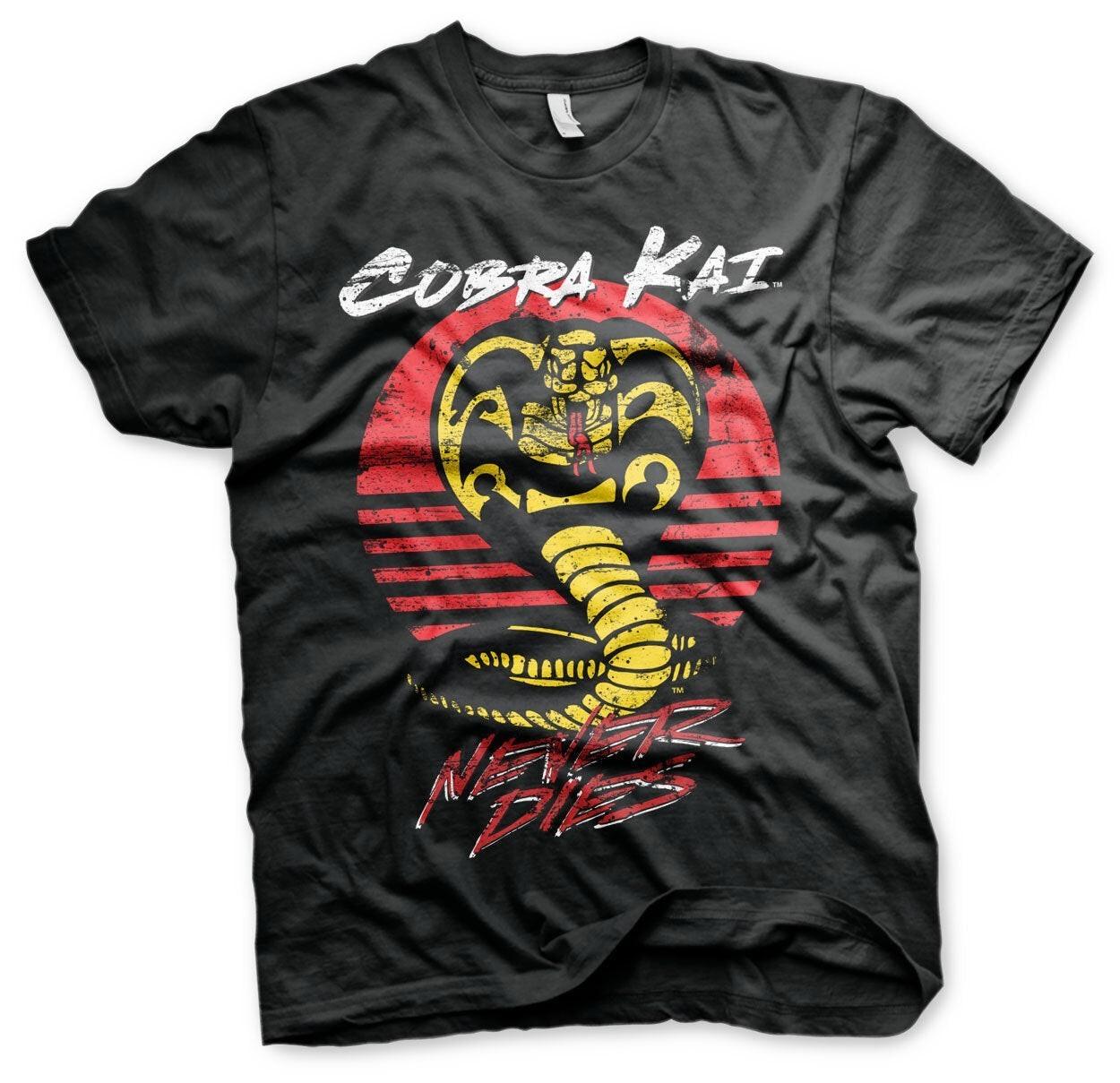 Officially Licensed Cobra Kai Never Dies Mens T-Shirt XXXL