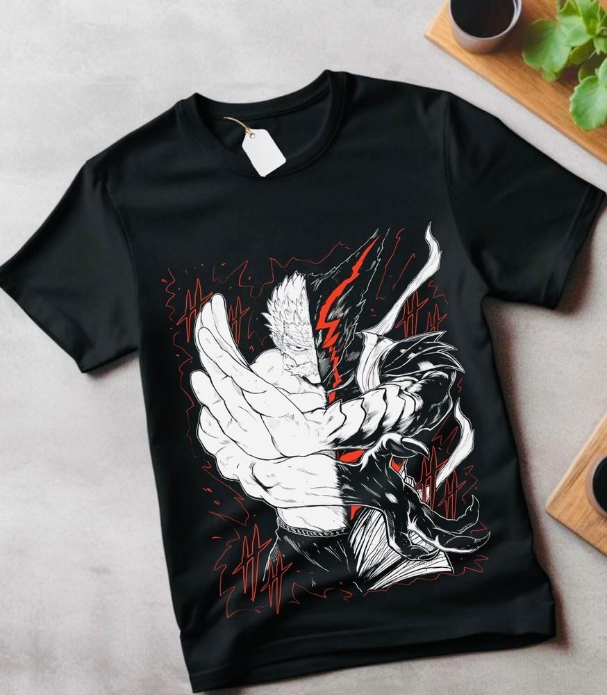 

Garou T-shirt One Punch Shonen King Horror Anime Manga Gift black shirt gift M
