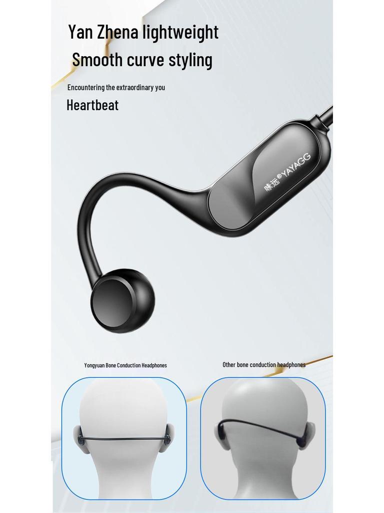 Y12 Waterproof Bone Conduction Bluetooth Earphones for Sports and Swimming – High Quality Sound, Ear-Hook Design