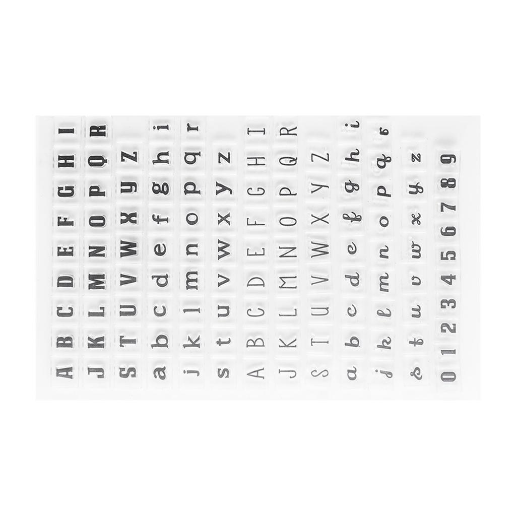 Alfabet Tall Gjennomsiktig Silikonstempel For DIY Scrapbook(Y38 Små bokstaver)