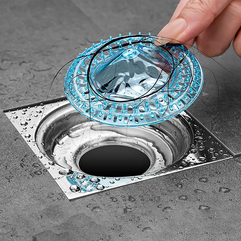 10Pcs Disposable Drain Filter Hair Catcher Hair Proof Bathroom Floor Drains Shower Drain Cover Anti-Clog Mesh For Hair/Waste