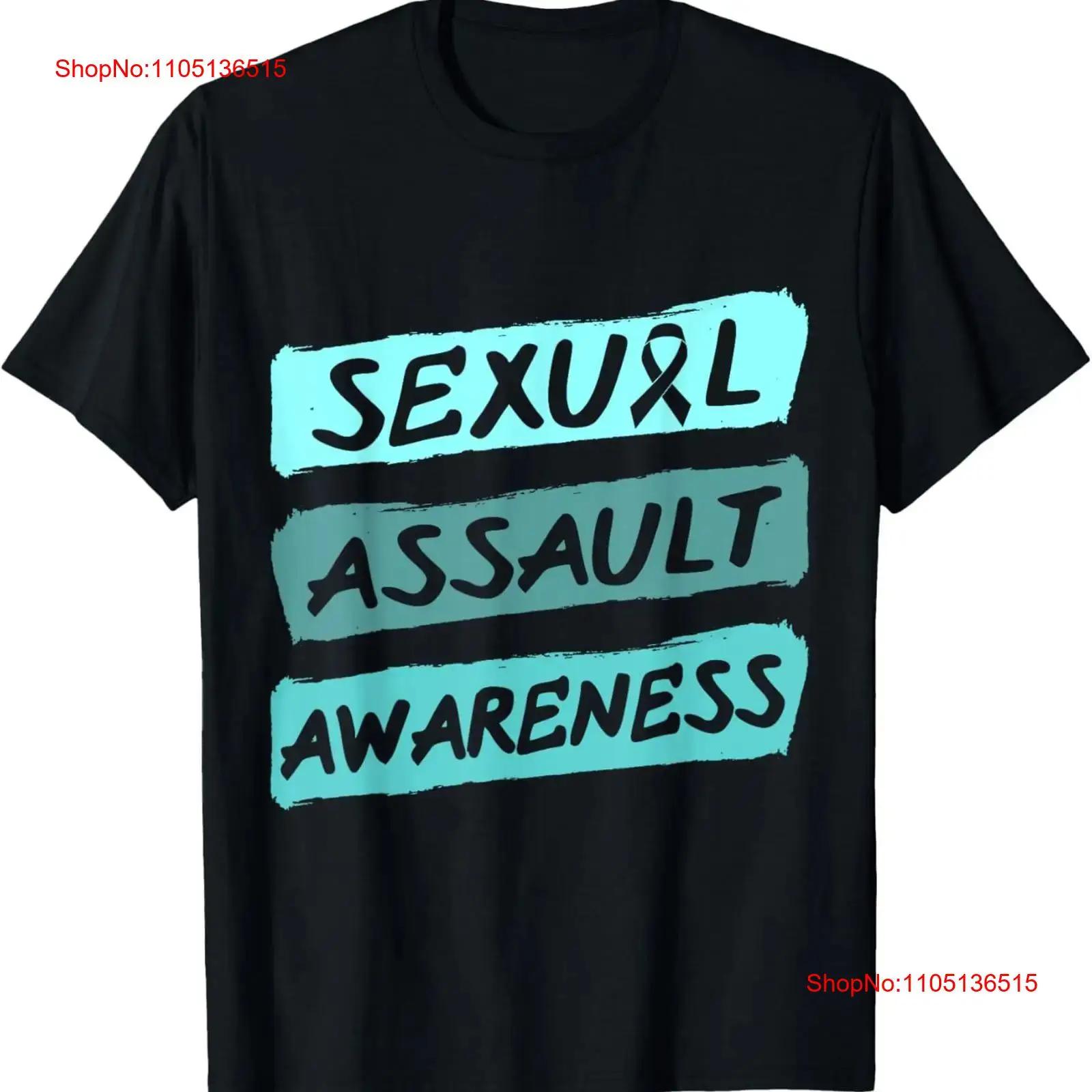 Sexual Assault Awareness Teal Ribbon T Shirt vintage Washed Stylish homme Slightly graphic designer clothes S разноцветный