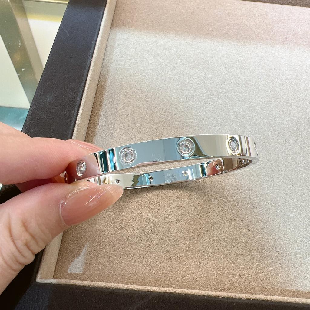 V Gold CNC High Version Love Bracelet Narrow Medium Wide Version New Women's Thick Plated 18K Rose Gold Couple Bracelet