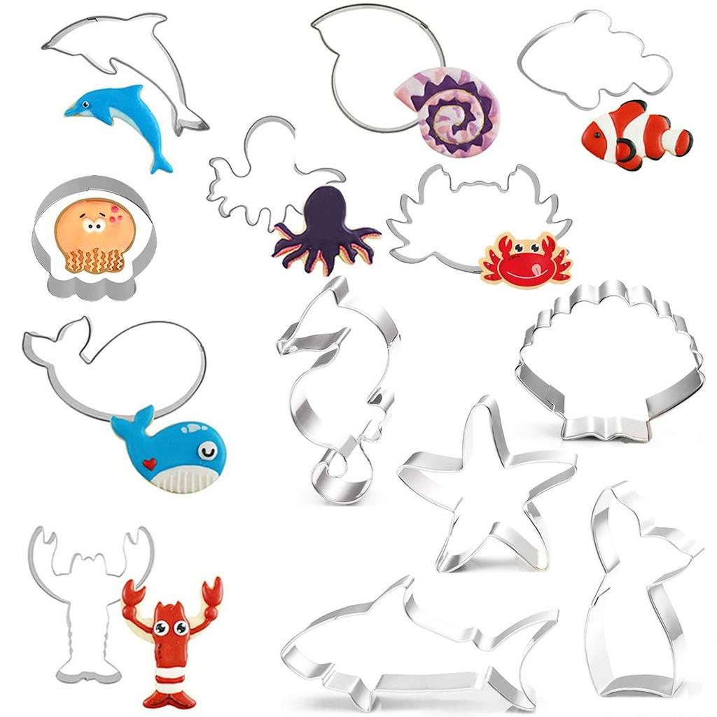 Fondant Dough DIY Kitchen Under the Sea Baking Tools Ocean Creatures Cookie Cutter Biscuit Mold