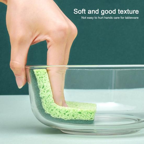 5Pcs Dual-side Use Rich Foam Cleaning Sponge Cotton Pulp Good Water Absorption Sponge Cleaner Kitchen Accessories