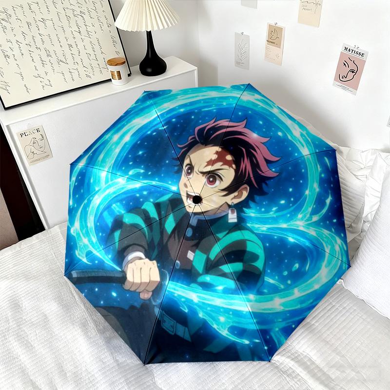 Japanese-style cartoon Demon Slayer Kamado Tanjiro & Kamado Nezuko umbrella including home travel and outdoor activities Multi functional umbrella 3