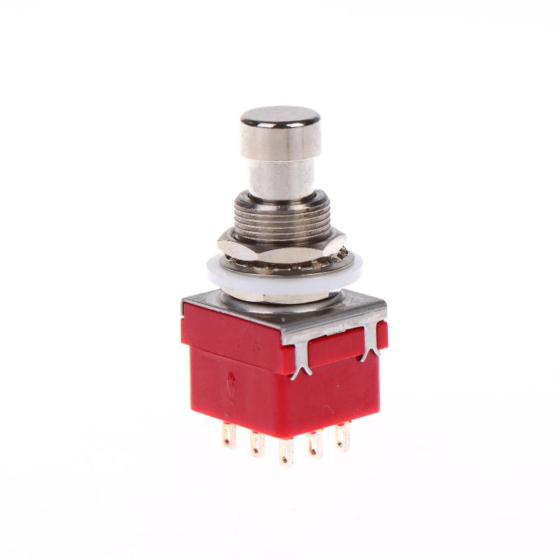 1/3Pcs Button Direct Conversion Switch 9 Pin 3PDT Latching Guitar Switch Guitar Effects Pedal Box Stomp Foot True Bypass·