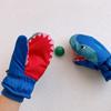 Cartoon Kids Snowboard Mitten Shark Pattern Winter Skiing Gloves  Aged 3 To 12 Years Old
