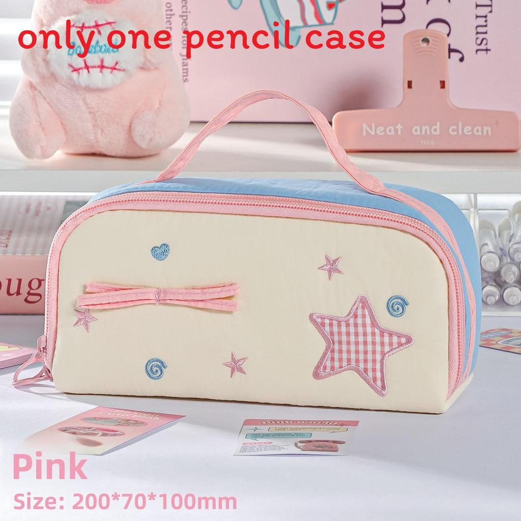 Multi Layer Pencil Case With Fabric Material For Students And Office Use