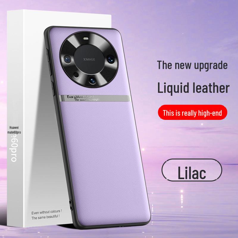 Protective Liquid Leather Case for Huawei Mate60 Pro, Anti-fall Design, One Piece Included.