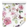 Meadow Flowers and Roses Wallpaper In Watercolor Style 50x1000