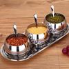 Premium 304 Stainless Steel Spherical Seasoning Jar Set