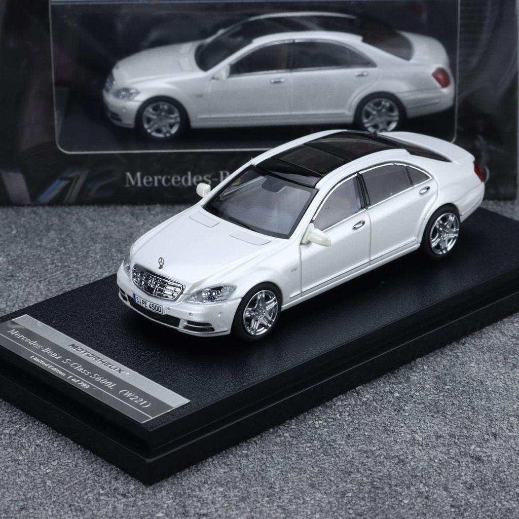 MH 1:64 Mercedes-Benz S600L W221 Diecast Model Car Benz Play Vehicles Collectible Model Cars Toys for Boys