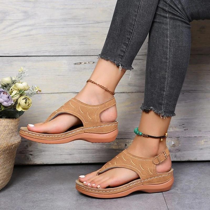Wedges Shoes for Women High Heels Sandals Summer Shoes 2025 Flip Flop Chaussures Femme Platform Sandals Plus Size 35-43