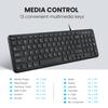 Perixx Tastatur Silent Click Pantograph Key Typ C xx 3 cm kompaktes Design mit Ziffernblock Schwarze Tastatur mit englischem Layout PERIBOARD-213C Typ-C