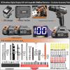 Cordless Brushless Impact Drill: Multifunctional Electric Screwdriver & Pistol Hand Drill for Household Use.
