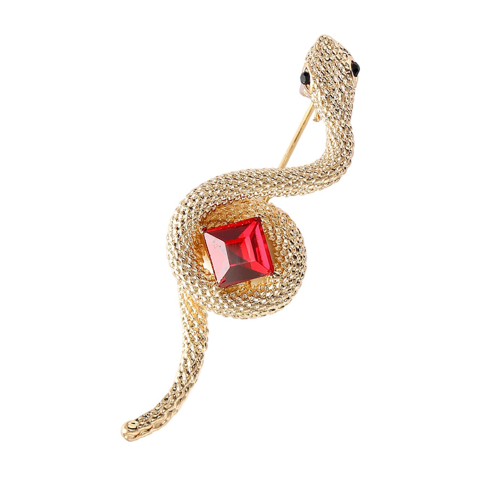 

Alloy Rhinestones Snake Brooch Simulation Crystal Animal Pin for Women and Men Fashion Jewelry Clothing Accessories