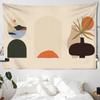 Modern abstract landscape mural crescent forest sunset mountain landscape wall tapestry home decoration tapestry