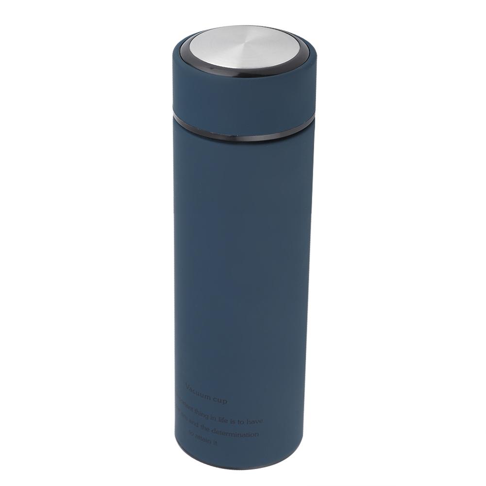 Stainless Steel Water Cups Tea Mugs Vacuum Bottle (Dark Blue 500ML)