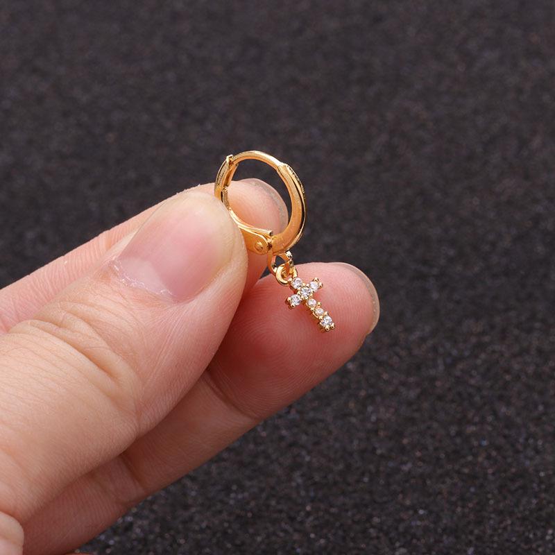 

1 шт. Простий кулон із соняшником, кубічний цирконій, вухо, козелок, особистість, нержавіюча сталь, хрящова сережка, пірсинг, ювелір 02 золотий