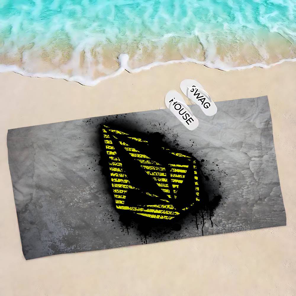 V-Volcoms LOGO Beach Towel Colorful Bath Towels for Girl Microfiber Quick Dry Sand Free Beach Yoga Spa Gym Pool