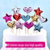 Peach Heart, Star, Snowflake, and Crown Cake Decoration Toppers for Birthdays