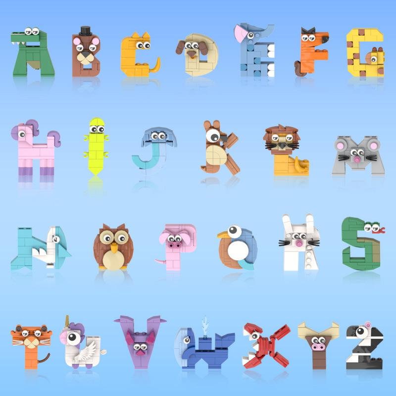 Animal Alphabet Building Blocks - Children s Educational Enlightenment Toy Set