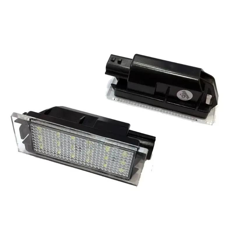 2Pcs Car LED Number Plate Light - Compatible With Clio Megane Master Laguna II Auto License Plate Lamp