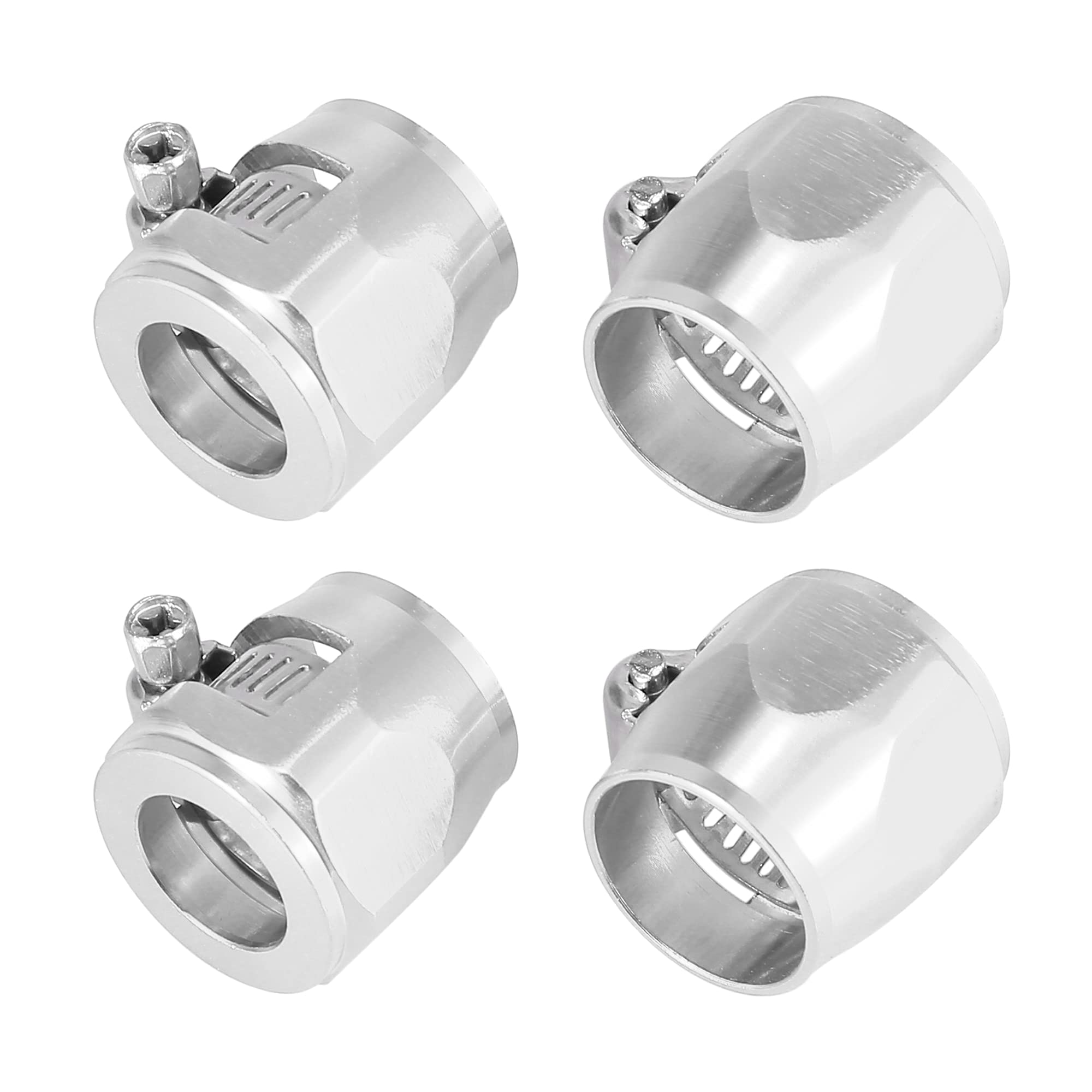 

X AUTOHAUX Car Hose Finisher Clamp Waterline Clip Hose Finisher Pipe Clamp with Screw AN10
