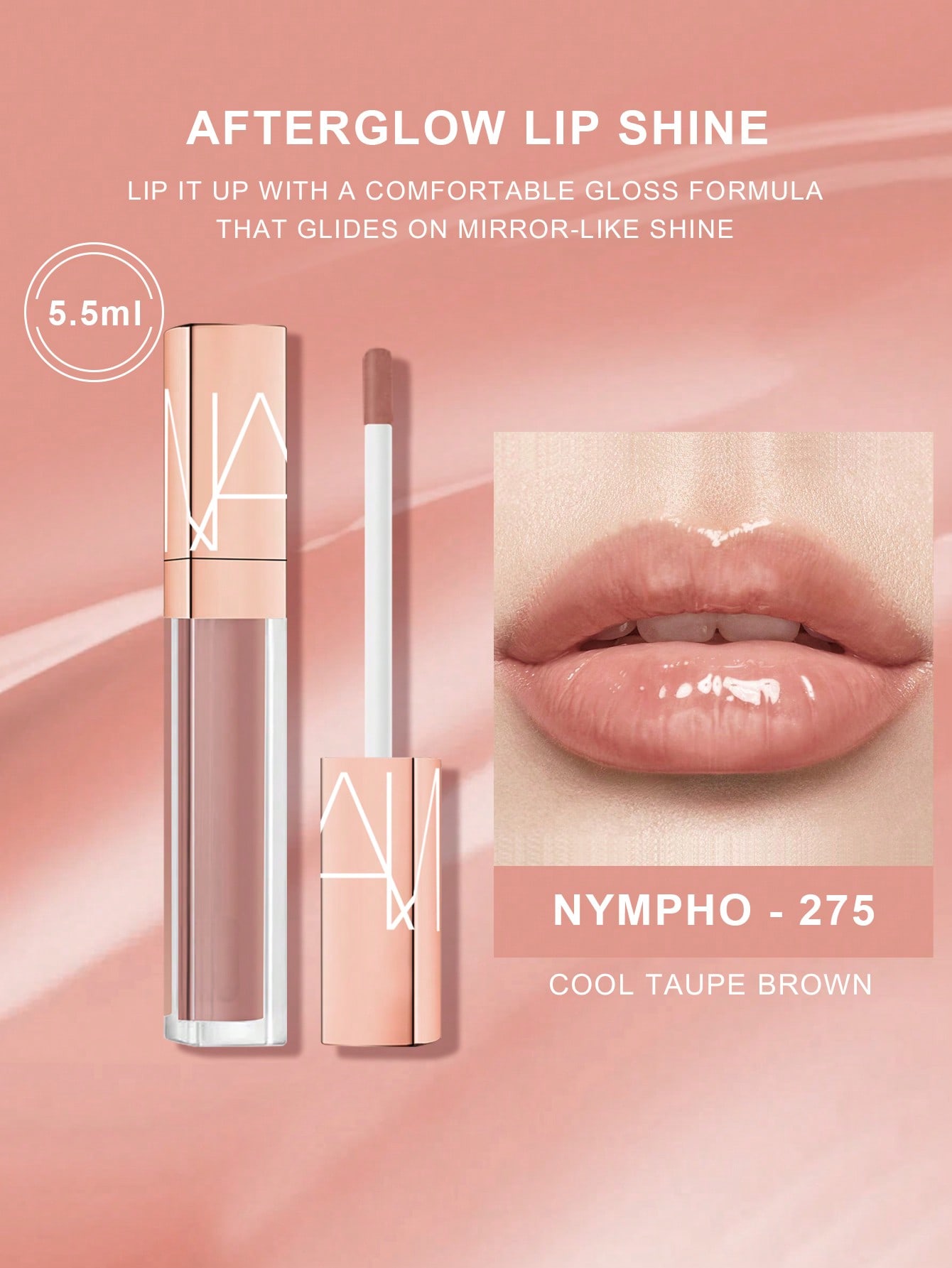 

NARS Afterglow Lip Shine ARAGON 277 0.17 унц Блестящая помада 275-NYMPHO