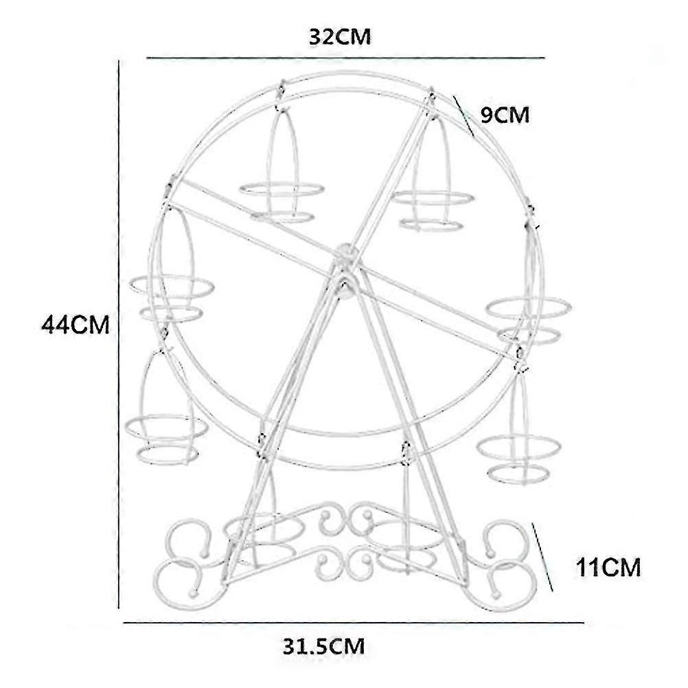 Ferris Wheel Cupcake Stand for 8, Wedding Party Dessert Holder, Serving Tray Accessories