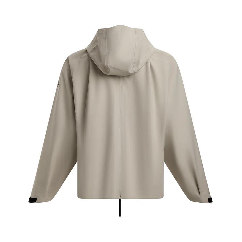 Under Armour Solid Color Sports Fashion Hooded Long Sleeve Jacket Women jackets Khaki 1388061-289