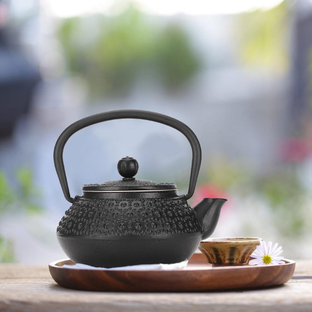 Hammered Texture Cast Iron Teapot Raindrop Loose Leaf Tea Kettle Tea Kettle Boiler For Tea Rooms