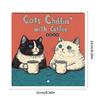 Cats Chillin' With Books 2026 Wall Calendar, Cat-Themed Monthly Planner, Cat-Themed Illustrations, Cat Themed Monthly Planner