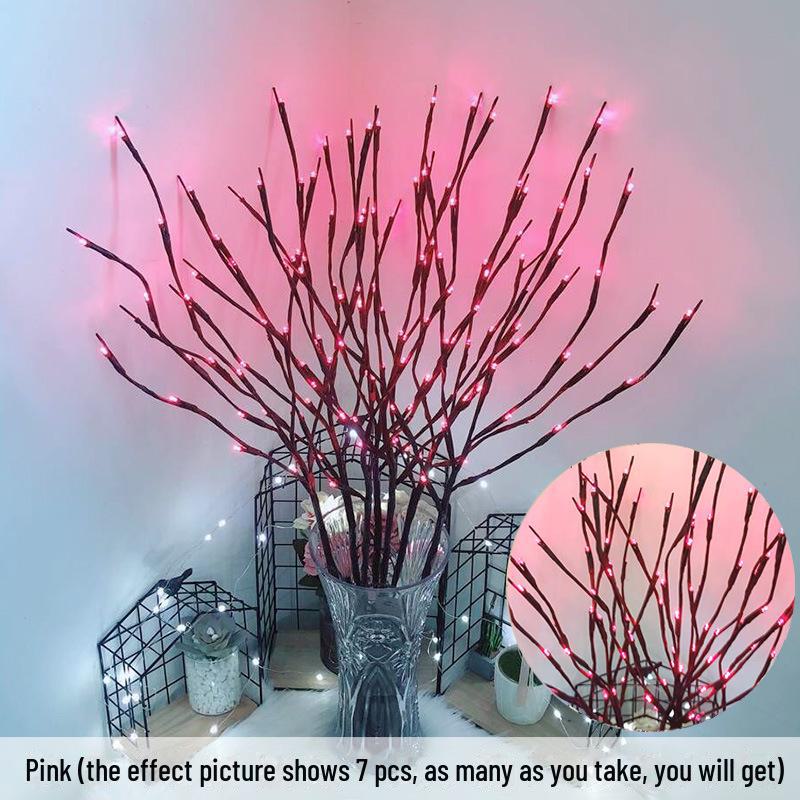 Nordic Creative LED Birch Branch Decorative Lamp for Room Atmosphere and Flower Arrangement.