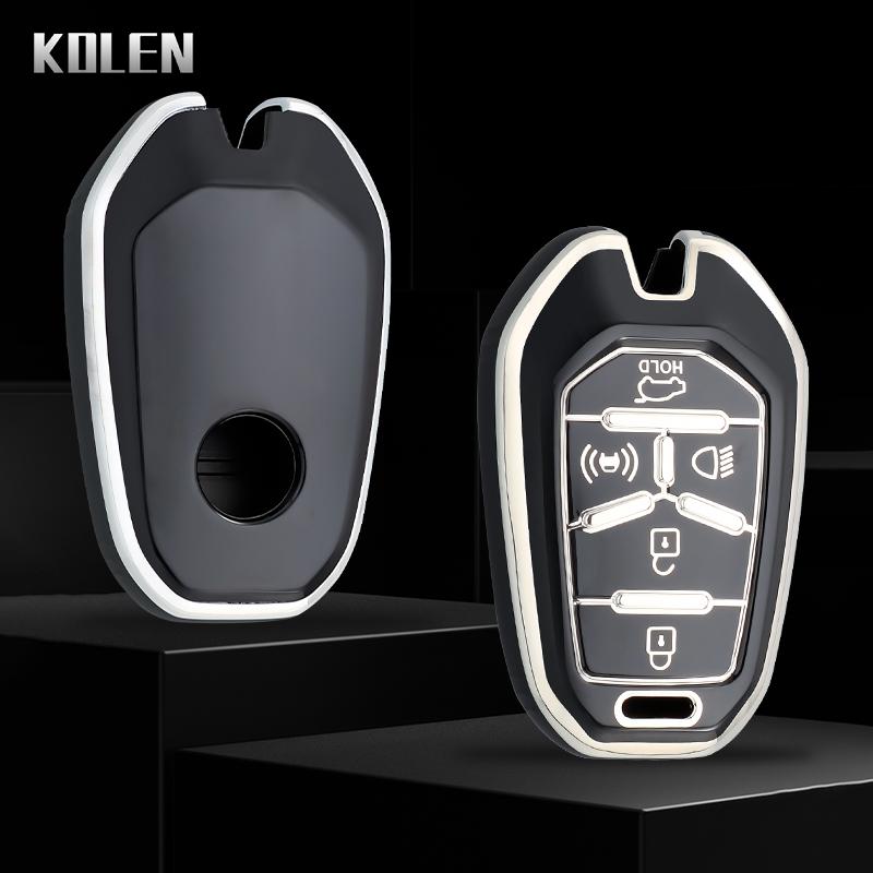 5 Buttons Tpu Auto Smart Key Fob Cover Case Housing Fit For Ssangyong Rexton Y400 Y450 G4 Protected Mount Keyless Remote Bag Auto Accessories