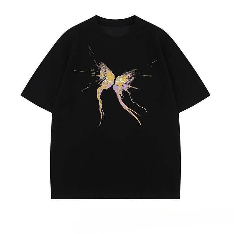 2025 Autumn Butterfly  Graphic T Shirts Men's and Women's Cotton T-shirt Tee Casuai Short Sleeve Crewneck Top Fashion Streetwear