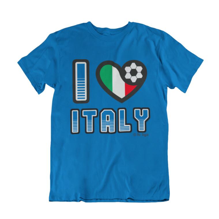 

Взрослый или Детский Футболка I LOVE ITALY 2024 Итальянский Евро Доставка L