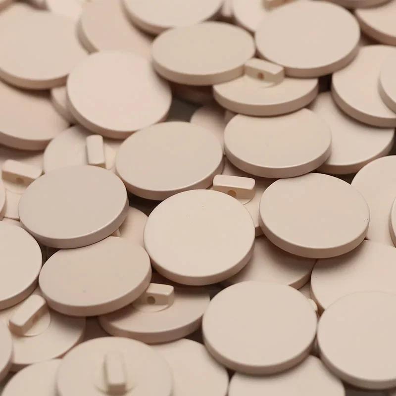 10pcs Beautiful Resin Buttons Solid Color Smooth Resin Round Shank Buttons Winter Coat Sewing Accessories