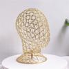 Metal Mannequin Head Wig Stand Headdress Display Stand Iron Texture Suitable for Displaying Wigs Hats Caps and Headdress