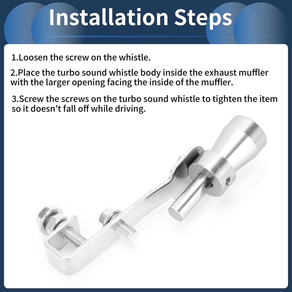 INFINAUTO Turbo Sound Exhaust Muffler Pipe Whistle Rear Tail Pipe