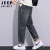 JEEP SPIRIT Men's American Retro Tapered Jeans