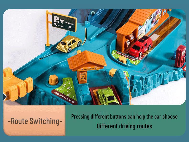Dinosaur Adventure Skyscraper Track Car Set for Kids