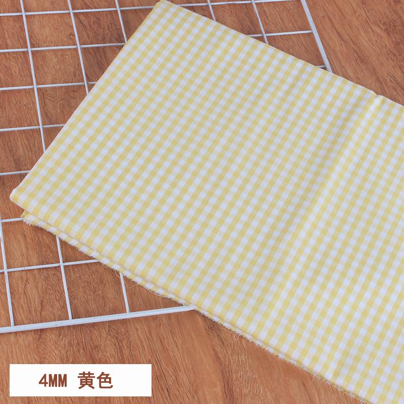 100% Bawełna Mała Krata Tkanina na Metr na Spódnice Ubrania Poszewki na Poduszki Szycie Oddychająca Sukienki Tkanina Różowy Żółty Przyjazna dla Skóry